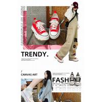 Zapatos De Lona Con Plataforma, Nuevos Zapatos De Aumento Para Niños, Zapatos De Tablero Casuales Negros - details 1