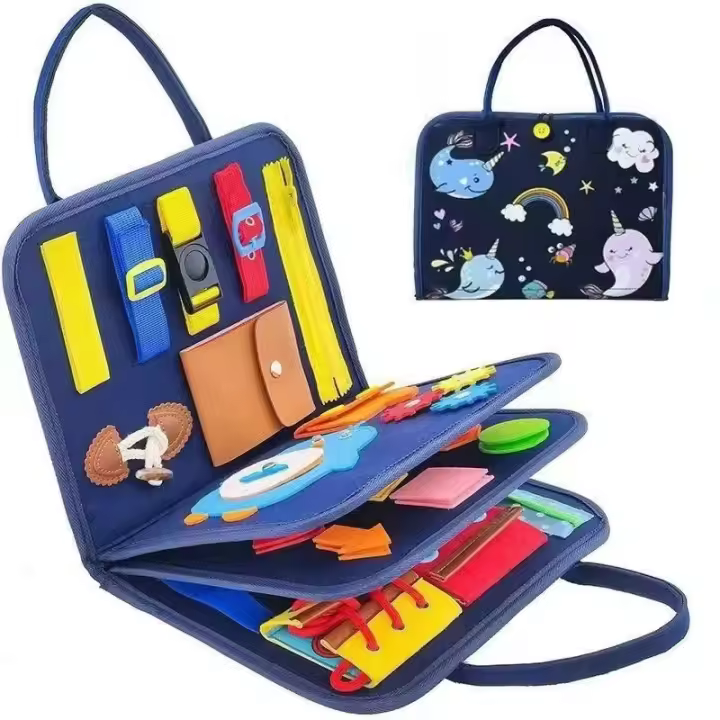 Tablero de aprendizaje de fieltro Cpc Ce, juguetes educativos de educación temprana para niños, tablero de entrenamiento Montessori de fieltro ocupado - 1