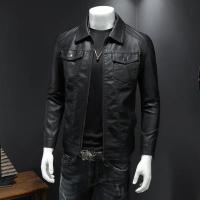 Chaqueta de Cuero de Alta Calidad Ajuste Delgado Estilo Coreano Tamaño Grande - details 1
