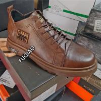 Zapatos con aumento de cuero genuino para hombre, cómodos zapatos con cordones informales con elevador, plantilla deportiva transpirable con aumento de altura de 8 cm - details 5