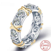 Andara Anillo de Plata Esterlina con Zirconia AAA Diseño Tejido de Plata para Mujer - details 1