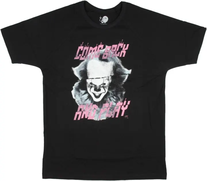 Camiseta de película de payaso para hombre, camiseta de Stephen King's IT Come Back and Play, Pennywise - 1