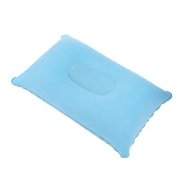Dormir Camping flocado suave doble viaje Picnic colorido cojín para dormir almohada inflable de lado - 1