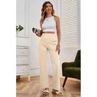Pantalones de pierna ancha para mujer, cintura alta, lisos, rectos, tres nuevos en otoño, moda coreana, cómodos - details 9
