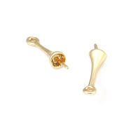 Perlas de latón de alta calidad con baño de oro de 18K, media perforación, para conectar dijes, tapas de perlas, accesorios para la fabricación de joyería DIY para mujeres - details 22