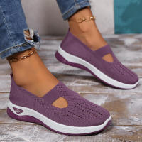 Zapatos para caminar de malla ventilada para mujer, suela cómoda y moderna, superficie suave, ligeros y cómodos, para personas mayores, nuevos - details 11