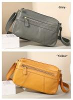 Bolso cruzado para mujeres Correa ajustable, cierre de cremallera, múltiples compartimentos, bolso casual suave Ideal para trabajo, viajes, uso diario En khaki, rojo profundo, blanco, rojo, vino, negro Bolso de mano elegante de poliéster - details 10