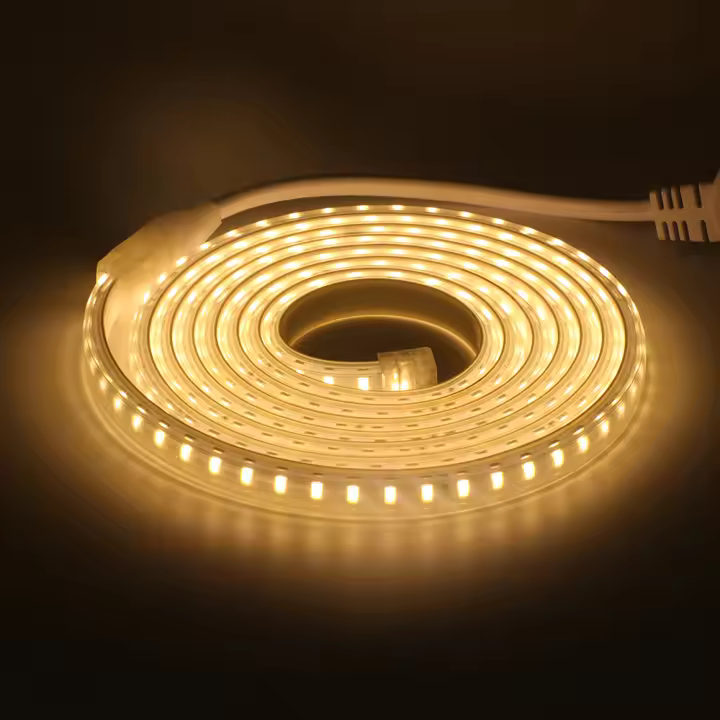 GAHADA Luz de Tira LED de Alta Brillo Impermeable, 2835 V, 120LEDs/m, Lámpara de Iluminación Flexible para Exteriores con Enchufe de Alimentación EU - 1