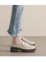 Mocasines de Suela Gruesa para Mujer Zapatos de Cuero Retro de Primavera 2025 - details 1