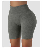 Pantalones cortos de LICRA sin costuras para mujer, Shorts elásticos para Fitness, transpirables, levantamiento de cadera, ocio, deportes, correr, novedad - details 3