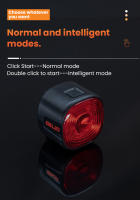 Luz trasera de freno inteligente para bicicleta, resistente al agua IP66, 6 modos de luz, lámpara trasera de alto brillo para poste de asiento/sillín/bolsa - details 2