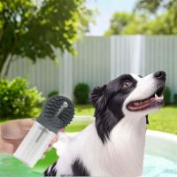 Cepillo de baño de silicona para perros, mango de agarre cómodo, dispensador de champú incorporado, cepillo de masaje para ducha de mascotas, cepillo de limpieza suave para perros - details 10
