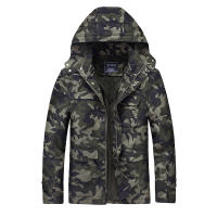 Otoño Invierno Casual Camuflaje Hombres Abrigos Nuevo Confort Versátil Mantener caliente Tops Moda al aire libre Sombrero extraíble Chaqueta Hombres - details 2