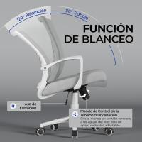 Silla de Oficina con Función de Inclinación, con Soporte Lumbar y Diseño Mariposa para Estudio, Carga Máxima 136kg, Negro - details 17