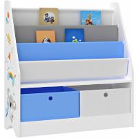 Estantería para Niños con Diseño de Unicornio Organizador de Libros con 3 Estantes y 2 Cajones Plegables 74 x 71 x 23 cm Blanco/Morado/Rosa - details 8