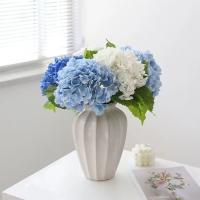 Flor de hortensia Artificial Multicolor, accesorios de flores de simulación de tacto Real DIY, pétalos de seda, plantas realistas, suministros para fiestas - details 4
