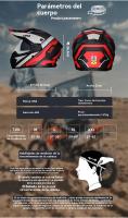 Casco moto integral hombre juvenil aire libre trail rally Equipo Protector - details 0