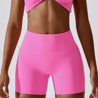 Pantalones cortos de yoga color carne de secado rápido, pantalones cortos para correr y fitness para levantamiento de cadera, leggings deportivos ajustados de cintura alta - details 12