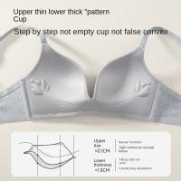 Sujetador con escote en V profundo inalámbrico con letras en inglés, ropa interior push-up ajustada a prueba de golpes, sujetador antiflacidez sin marcas para mujer - details 3