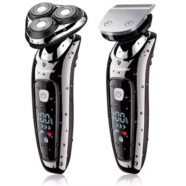 3in1 Grooming kit wet dry electric shaver for men beard trimmer rechargeable electric razor facial pro shaving machine washable - 1