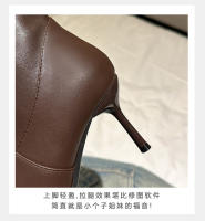 Nuevas botas de tacón fino para hombre pequeño pero botas de moda hasta la rodilla botas de mujer - details 8