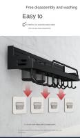 Estante de Aluminio Espacial Ahorro de Espacio, Sin Aros, Soporte Antirrojo para Cuchillos, Vajillas, Botellas de Especias Montado en la Pared - details 17