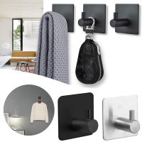 Ganchos para toallas de acero inoxidable, ganchos de pared cuadrados autoadhesivos, soporte dispensador de papel higiénico, ganchos para abrigos de pared, organizador de cocina y baño, 4 Uds. - details 2