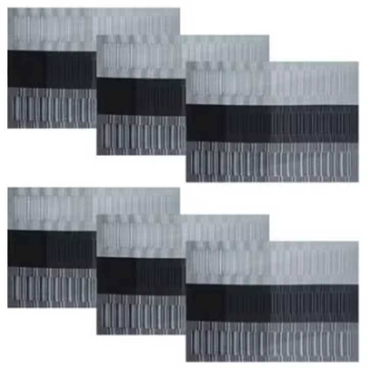 Juego de 6 piezas de manteles individuales lavables de PVC, manteles individuales antideslizantes, accesorios de cocina, posavasos para vino - 1