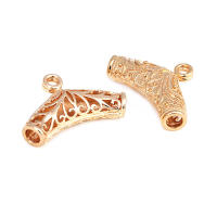 Colgantes de tubo curvado de nube de latón, Color oro de 18K de alta calidad, conector de pulsera, suministros para fabricación de joyas, accesorios Diy - details 32