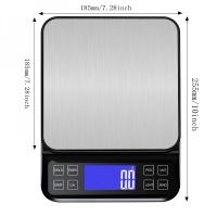 Báscula de cocina recargable 5KG Precisión alta en alimentos con pantalla LCD retroiluminada - details 0