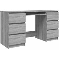 Escritorio Mesa Trabajo Estudio Muebles de Oficina Despacho Ordenador Decoración Capacidad de Almacenamiento de Madera Contrachapada Roble - details 23