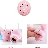 Cepillo de pulpo rosa con esponja para limpieza Facial, limpiador de poros profundos, exfoliante, espinillas, cui - details 4