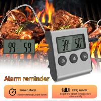Termómetro Digital de cocina, temperatura de alimentos y carne para horno, barbacoa, parrilla, función de temporizador con sonda, medidor de calor para cocinar - details 8