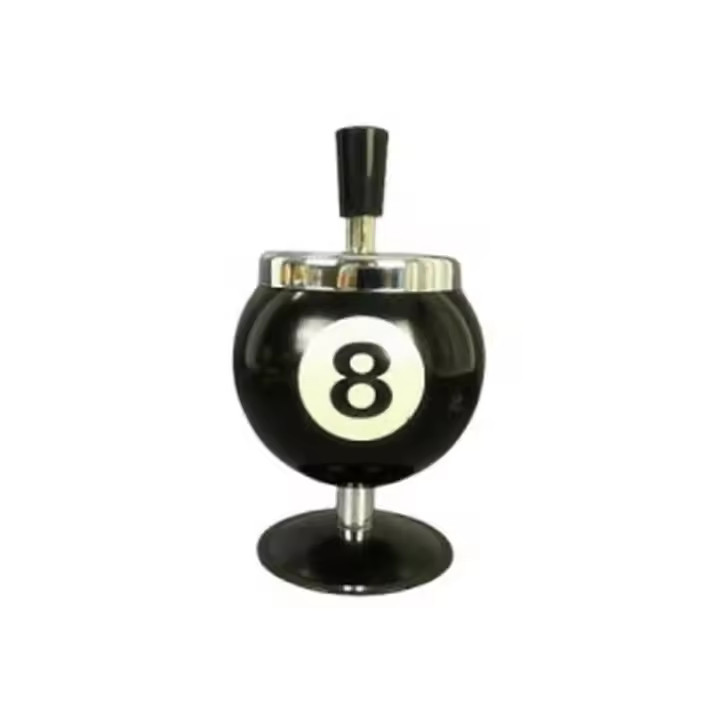 Cenicero de Billar de Metal Portátil de Alta Calidad Diseño de Bolas de Pools - 1