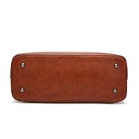 Bolso de cuero encerado para mujer, bolsa de hombro con doble correa, sencillo, para compras, 2022 - details 14