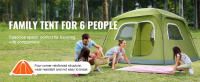 Tienda de campaña SucceBuy, tienda de campaña impermeable y ligera. Fácil de configurar con puerta y ventana. Ideal para senderismo, caza - details 0