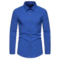 Camisa de manga larga con botones para hombre, camisa informal de negocios, Color sólido, cómoda, Social, Oficina, blusa blanca y negra, moda de otoño - details 62