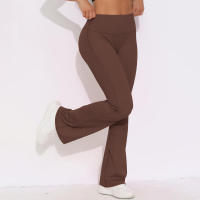 Leggings a prueba de sentadillas para mujer, levantamiento de glúteos, pantalones de tiburón micro acampanados, pantalones de yoga de cintura alta - details 7