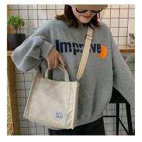 Bolso de lona de pana bolso de mensajero de hombro para mujer versión coreana pequeño bolso cuadrado - details 33