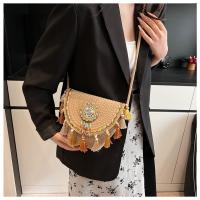 Bolsos Tejidos a Mano Nuevos Bolsos de Paja de Verano Estilo Étnico con Flecos - details 14