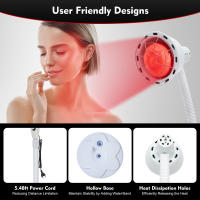 Lámpara de infrarrojos de 275 W, Calentador de infrarrojos, Lámpara de infrarrojos, Lámpara de calor, Lámpara de luz roja con ruedas, Soporte, Foco de luz roja, Lámpara de calor, Lámpara de terapia, Lámpara de calefacción - details 0
