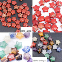 Piedra de cristal Natural en forma de estrella, 21 piezas, cuentas sueltas, piedras preciosas hechas a mano, accesorios para hacer joyas, 10mm - details 0