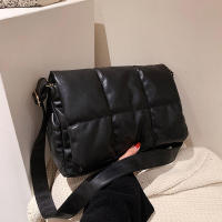 Bolso de hombro acolchado a cuadros, bolso de diseñador para mujer, bolsos de compras cruzados con solapa de cuero PU, invierno - details 24