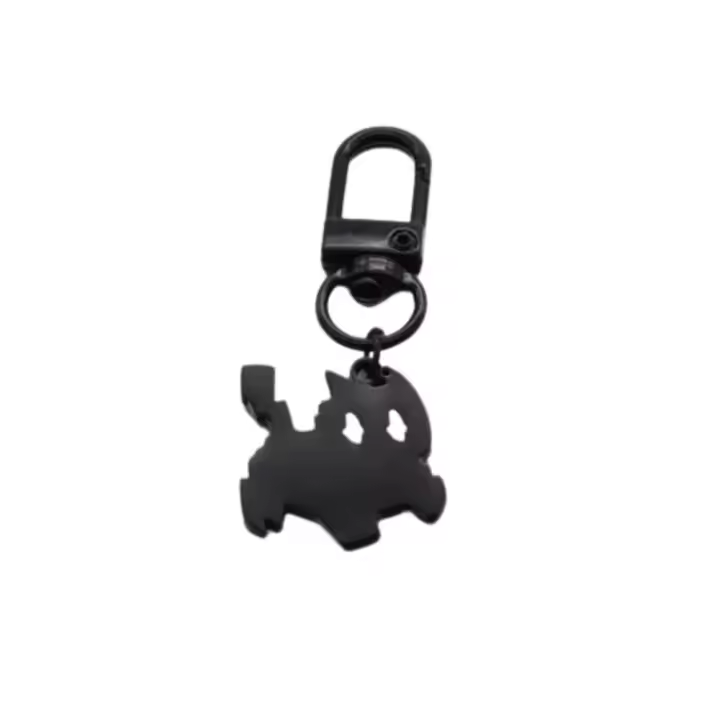 Decoración de joyería, llaveros de aleación de gatito negro, llavero colgante, llavero de gato, llavero de coche de gato bonito de dibujos animados, abalorio para bolso - 1
