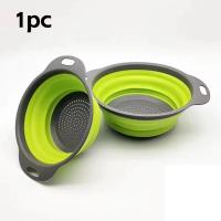 Escurridor Plegable de Silicona Cesta para Lavar Frutas y Verduras Colador Plegable para Almacenamiento de Cocina - details 1