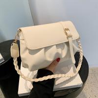 Bolso bandolera elegante para mujer con correa ajustable desmontable - Diseño tejido elegante de color sólido, forro de poliéster, cierre de hebilla, perfecto para ocasiones informales o formales, bolso bandolera informal |   Bolso bandolera elegante | - details 6