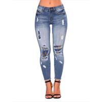 Vaqueros rasgados de cintura alta para mujer, pantalones cortos elásticos, moda coreana - details 2