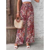 Pantalones de pierna ancha para mujer, cintura alta, elásticos, estéticos, elegantes, elegantes - details 12