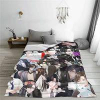 Manta cálida con estampado de dibujos animados para sofá, mantas de bebé Mystic Messenger, forro polar, para dormitorio, ropa de cama - details 2