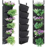 Bolsa vertical de fieltro montada en la pared, contenedor para cultivo de flores y verduras, máquina para plantar jardín interior y exterior, 6 bolsillos, - details 15